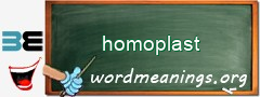 WordMeaning blackboard for homoplast